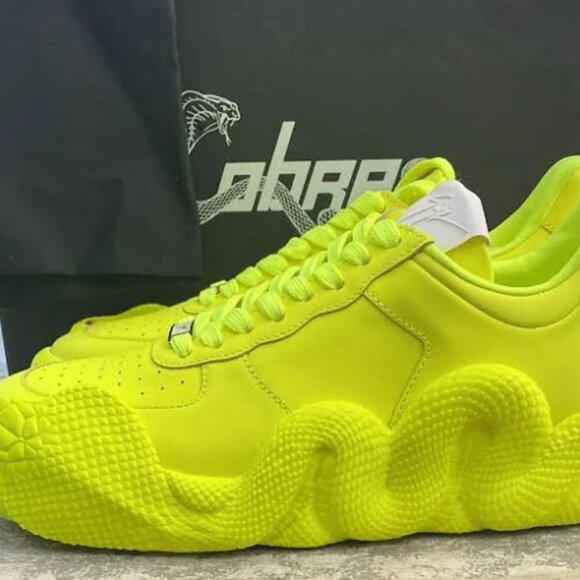 Giuseppe Zanotti Neon Yellow Cobra Sneakers US 10 - Picture 6 of 6